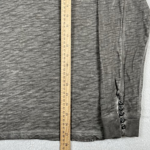 Art Of Possible Henley Shirt Mens Large Heather Gray Affliction Style Grunge Y2K - Picture 8 of 11