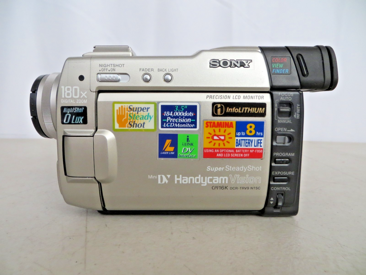 SONY ハンディカム miniDVビデオカメラ DCR-TRV9 スタミナ連続撮影8時間15分を実現 高精細18.4万ドットの