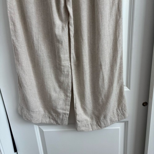 Old Navy Women’s Linen Blend Wide Leg Pants Sz M Beige Minimalist Essential - 第 9/15 張圖片