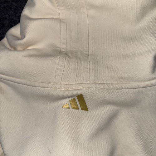 Adidas x Trae Young Eleven Winterized Hoodie Terry Cotton Ivory Sz XLT NEW $110 - Picture 11 of 11
