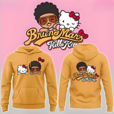 NEW HOODIE  NEW Hello Kitty Bruno Mars Yellow Hoodie S-5XL