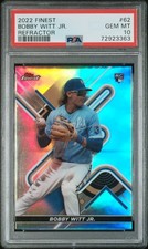 2022 Topps Finest Bobby Witt Jr. Rookie Refractor PSA 10 #62 (RC) Royals