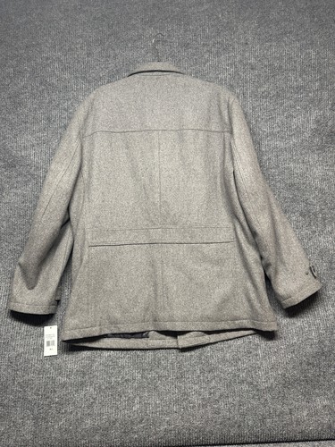 Michael Kors Men's Wool Pea Coat XL Wool 3 Button Pockets Jacket Gray NWT - Picture 3 of 14