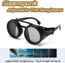 Adjustable Polarized Round Black Sunglasses - Outdoor UV Protection Diff
