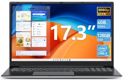 SGIN High End Notebook 17.3'' | Intel I3  | 4GB RAM | 128GB SSD | Windows 11