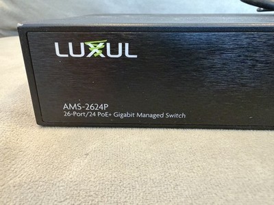 LUXUL AMS-2624P AV Series 26 Port POE+ Gigabit Managed Switch