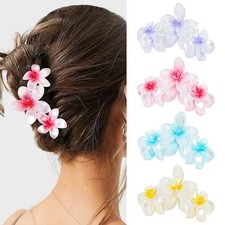 4PCS Flower Hair Claw Clips - Non-Slip Glitter Claws for Thick or Thin Hair, ...