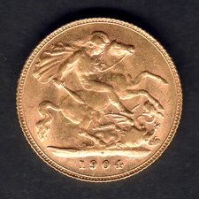 Australia.  1904 Perth - Half Sovereign..  Much Lustre..   EF/gEF