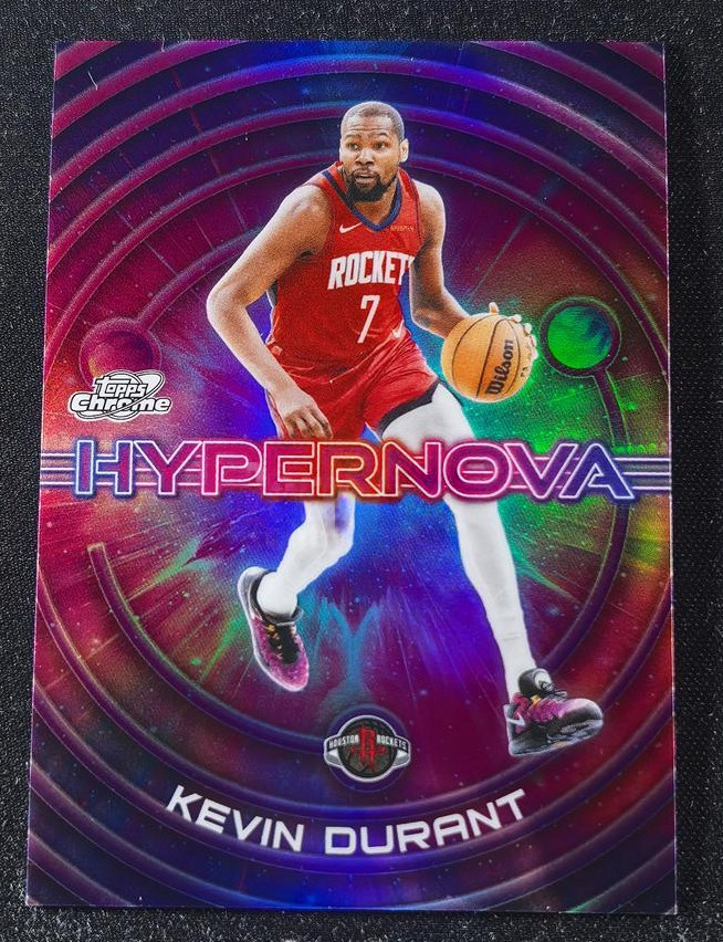 Kevin Durant 2025-26 Topps Cosmic Chrome Hypernova SSP Rockets #HN-12