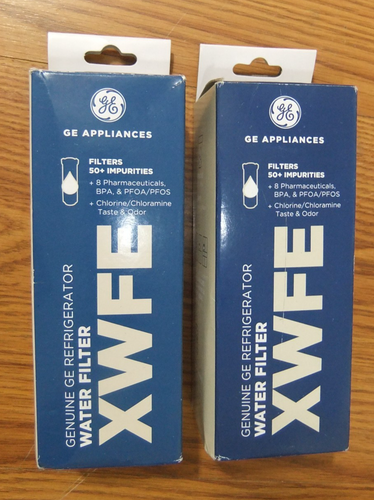 GE XWFE Genuine Refrigerator Water Filter (WITH OUT CHIP) 2pack - Afbeelding 1 van 4