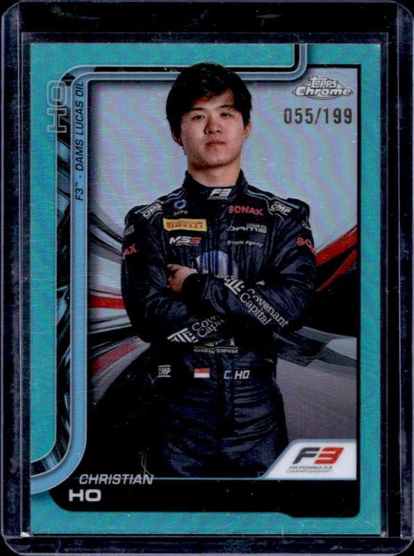 2025 Topps Chrome F1 Formula 1 Christian Ho Aqua Refractor F3 Driver #/199