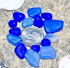 Genuine Surf Tumbled Seaglass Cobalt Blue Found in PR The Caribbean