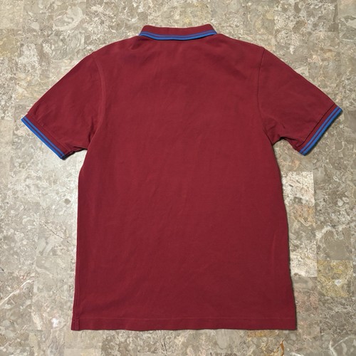Fred Perry Polo Shirt Mens Medium Slim Fit Red Twin Tipped Ringer Pique Mesh - Picture 12 of 13