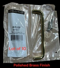 Baldwin 4678-030-BIN Wire Pull Cabinet Pull 5" CTC Polished Brass lot of 10 NOS