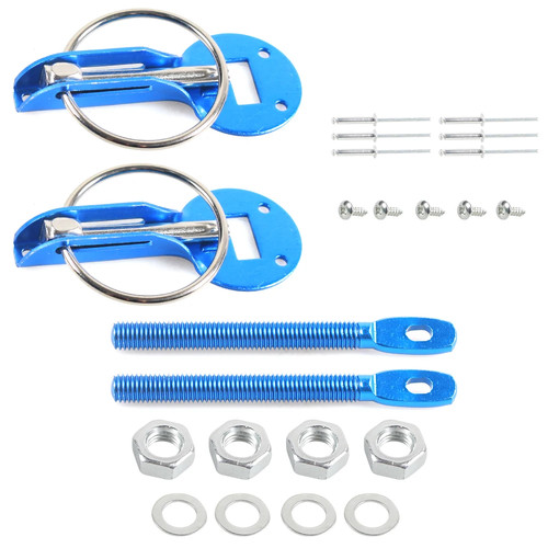 Hood Pin Kit, Universal Bonnet Hood Pins Lock Latch Kit Aluminum Racing Latch - Picture 5 of 22