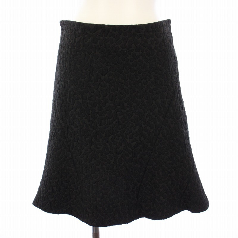 Muller Yoshiokubo 14AW Panel Flare Mini Skirt Black All-Over Pattern