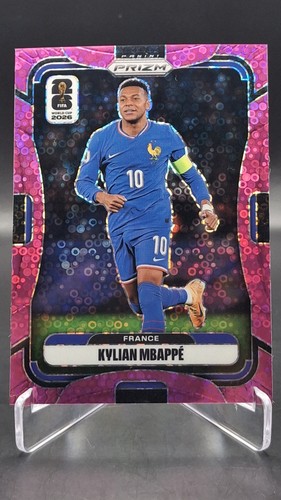 2026 Panini Prizm FIFA World Cup Kylian Mbappe Fuchsia Disco Prizm /199 France