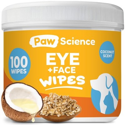 Dog Eye Wipes (100 Count) Hypoallergenic Eye & Face Wipes for Dogs & Cats - P...