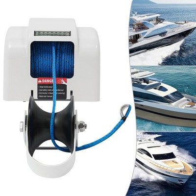 45lb Electric Anchor Winch Remote Control Operation Heavy Duty Marine Grade Easy