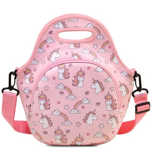 Lunch Bag for , Chasechic Cute Lightweight Neoprene Insulated Lunch Boxes Tot...