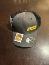John Deere Low Profile Structured Trucker Logo Hat Snapback Gray Black