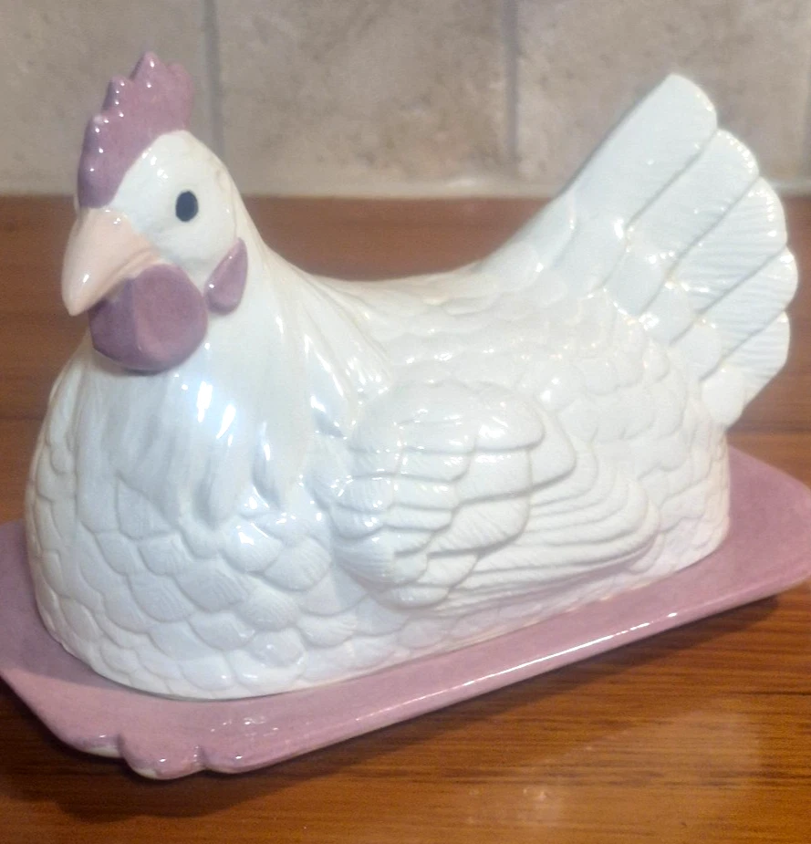 Antique Butter /Cheese Dish, Holder made in ITALY