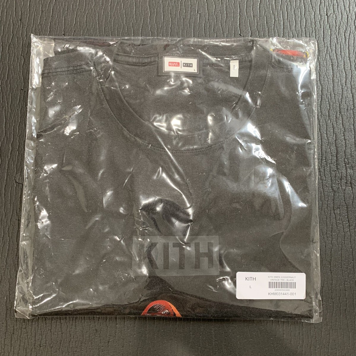 New MARVEL | KITH FOR X-MEN JUGGERNAUT VINTAGE TEE - BLACK SIZE L  