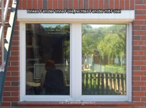 Spiegelfolie Fensterfolie Sonnenschutz Sichtschutzfolie Spionfolie