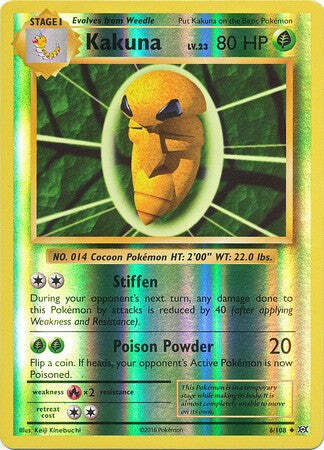 Kakuna 6/108 Uncommon REVERSE HOLO Pokemon XY Evolutions Card