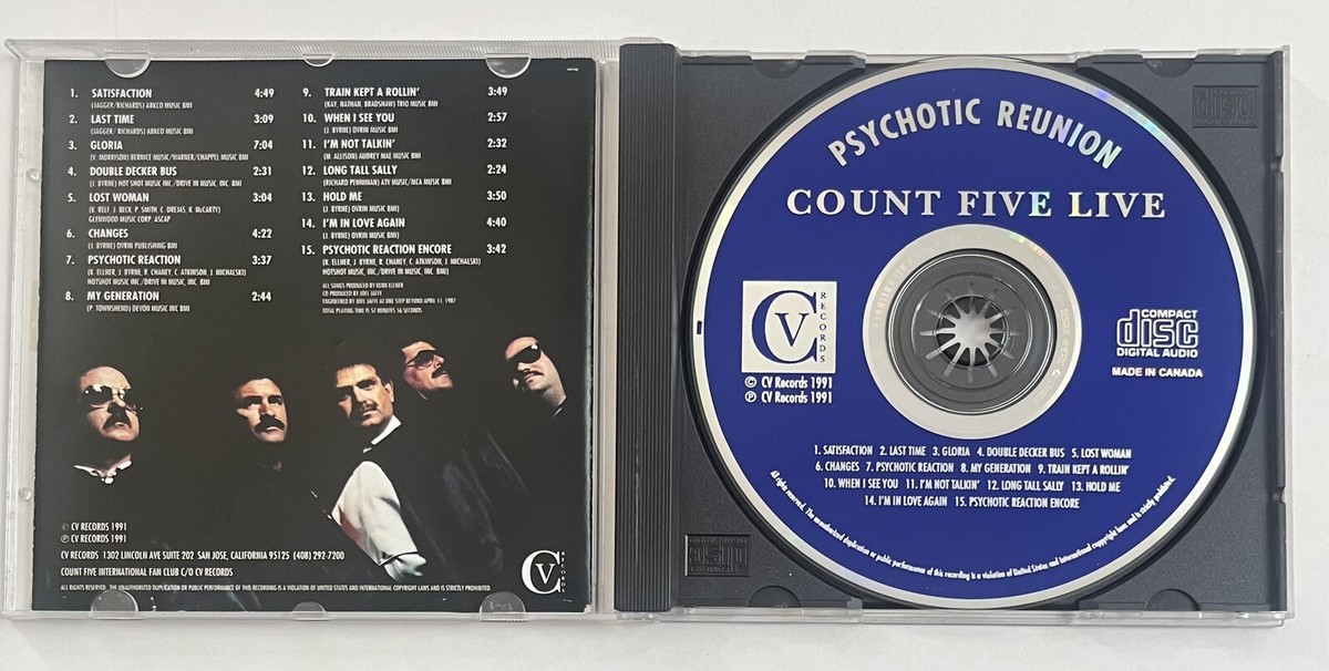 Count Five Live Psychotic Reunion RARE OOP CD Garage Rock | eBay Count Five Live Psychotic Reunion RARE OOP CD Garage Rock | eBay