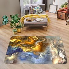 3D Yellow Cloud NAO8430 Game Rug Mat Elegant Photo Carpet Mat Fay