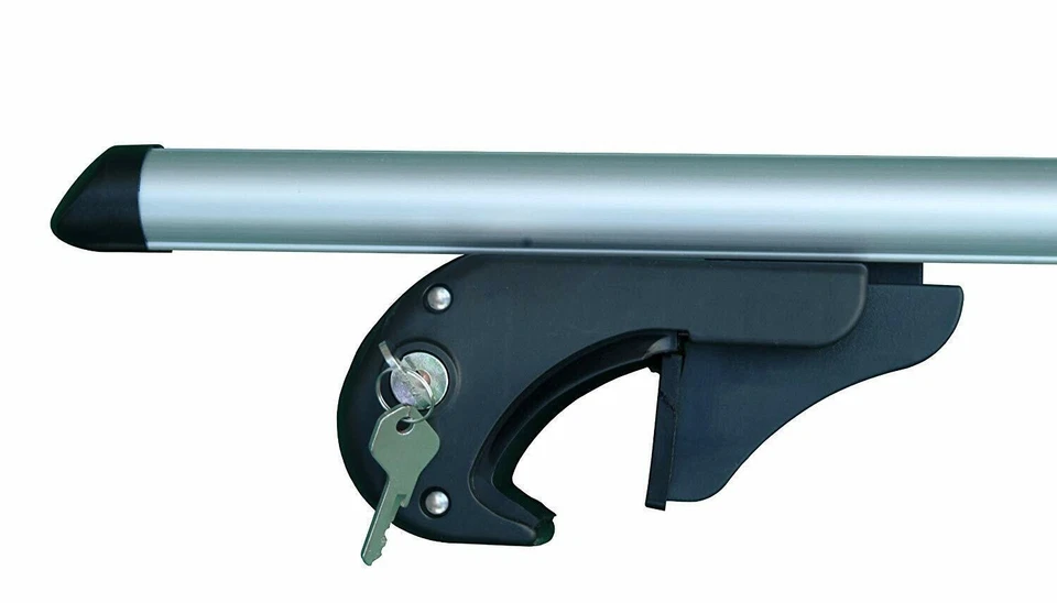 Barres de Toit MENABO Aluminium avec Clé Toyota Kluger 2000>2013 Avec Rail - Photo 2/2