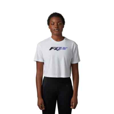 FOX RACING WOMENS MORPHIC CROP TEE WHITE SIZE  X-LARGE - 30789-008-XL