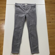 Loft Outlet Women  s 6P Modern Skinny Gray Corduroy Pants Stretch Slim