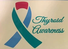 Thyroid Awareness TP 1156 vinyl 8" Decal Sticker cancer survivor support