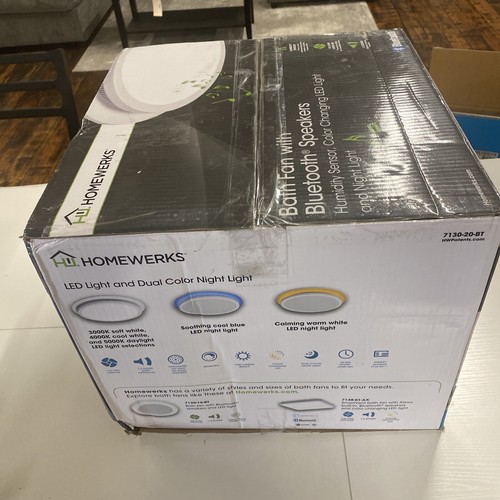 Homewerks Decorative 110CFM Ceiling Mount Bluetooth Stereo Speakers