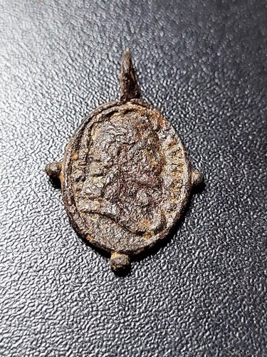 Médaille religieuse I H S XVIIème XVIIIème bélière inversé