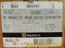 New Square D 8502SBO1V02S AC magnetic Nemo rated contractor                   DK