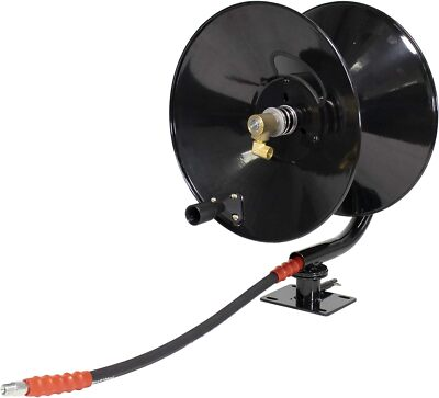#ad Erie Tools 5100 PSI 3 8quot; x 100#x27; Pressure Washer Hose Reel Black $129.99