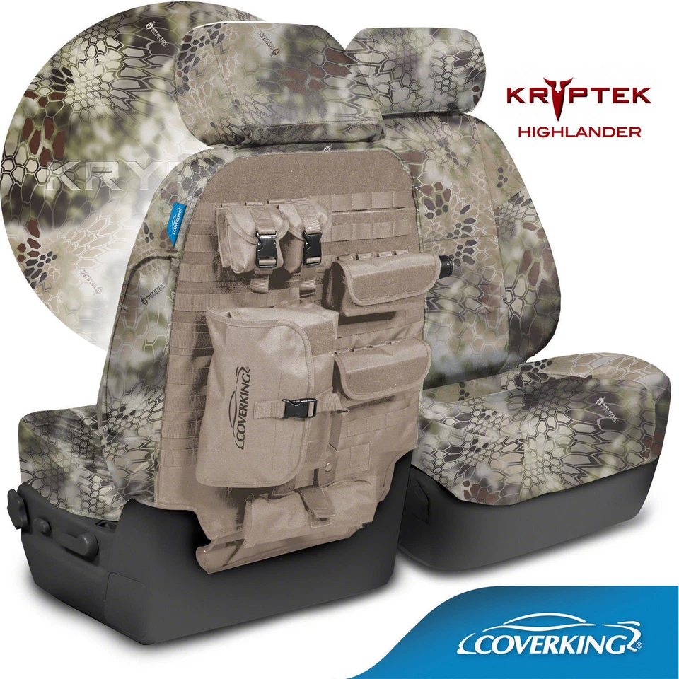 Coverking Kryptek Camo Tactical Front & Rear Seat Covers for Chevy Avalanche - Imagem 3 de 4