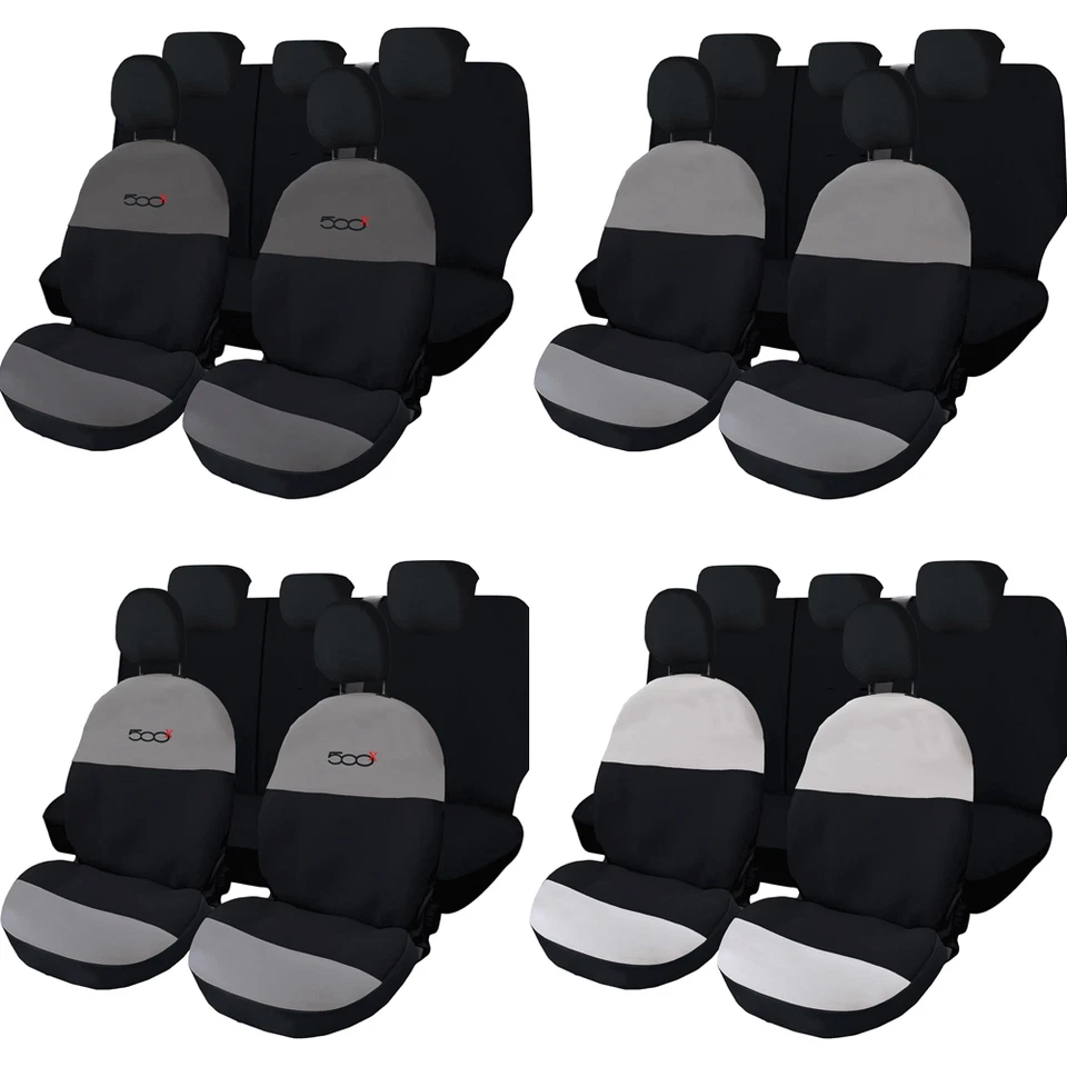 Coprisedili Auto Compatibili con 500X 2014-2023, Set 12 Pezzi, Made in Italy