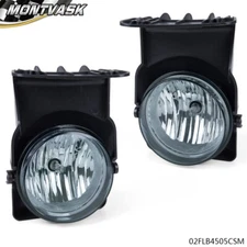Left+Right Bumper Fog Light Lamps Smoke Fit For 03-06 GMC Sierra 1500 2500 3500