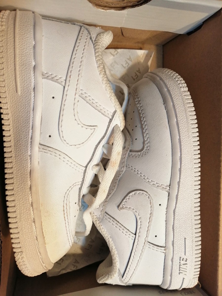 Nike Air Force talla 8c zapatos para niños Blanco CZ1691-100 - Main Image