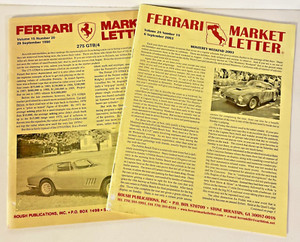 Ferrari Market Letter Newsletter 2003 Monterey Weekend Plus 1990 29/9 Rare Find