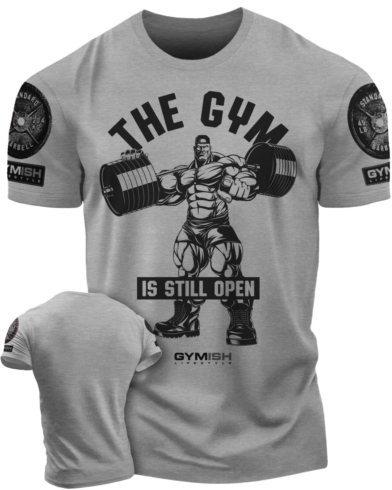 T-Shirt Heather Grey Branded