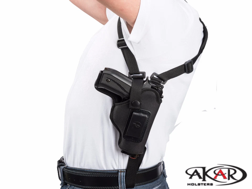 Right Hand Vertical Carry Shoulder Holster for Smith & Wesson SHIELD 9, 40 - Image 2 of 4