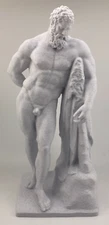 GREEK SCULPTURE FARNESE HERCULES 9.8 INCH/250 MM, MUSEUM REPRODUCTION