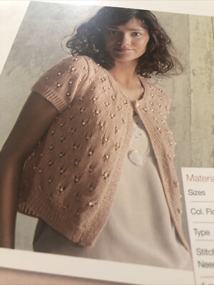 Bergere de France Strickanleitung, Perlenbolero, leicht durchbrochen, Strickjacke