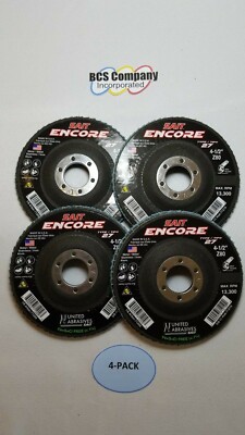 United Abrasives-SAIT 71209 4-1/2 Z80 Flap Disc (4 Pack) Encore