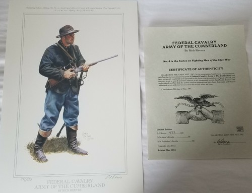 FEDERAL CAVALRYMAN by Rick Reeves Civil War Limited edition Art print ...